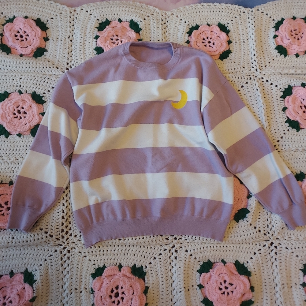 purple moon crewneck